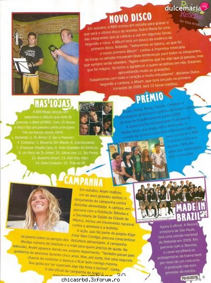 "Revista Rebelde Brasil" - Administrator-B&Z - Reviste -> RBD <-